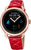 Festina SmarTime damklocka med rött läderarmband, roséguldpläterad boett och digital display