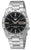 Seiko 5 herrur med svart urtavla, datumvisning och armband i metall