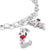 Silversmycke för armband med Snoopy och rött halsband