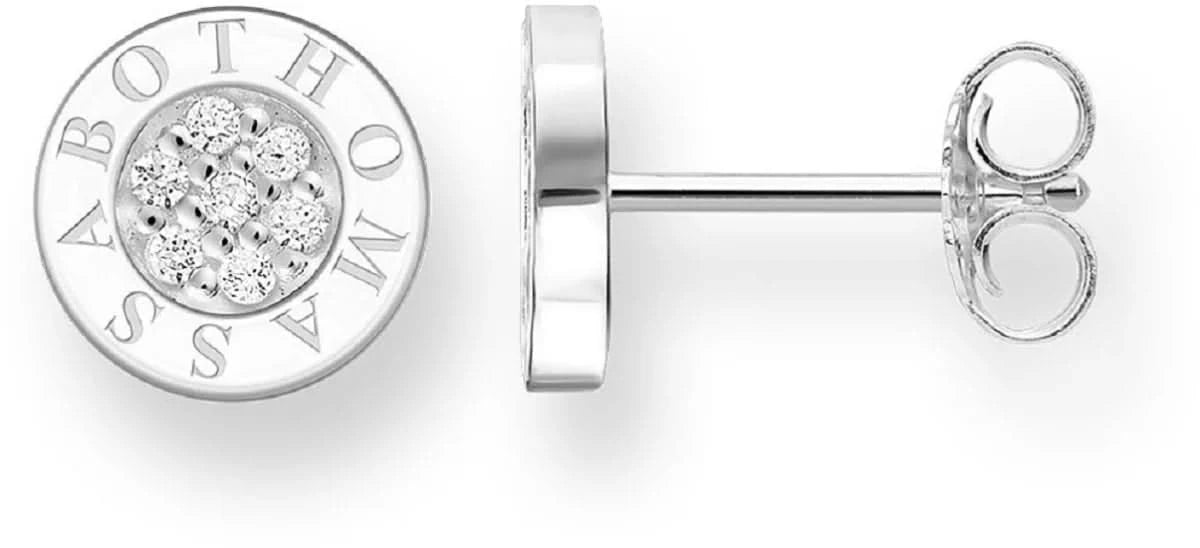 Thomas Sabo örhängen i 925 sterlingsilver med rund stenutsmyckning