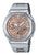 Herrenarmbanduhr G-SHOCK mit silbernem Metallband, kupferfarbenem Zifferblatt und Tough-Solar