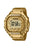 Goldene digitale Mini-Uhr mit quadratischem Display und robustem Armband