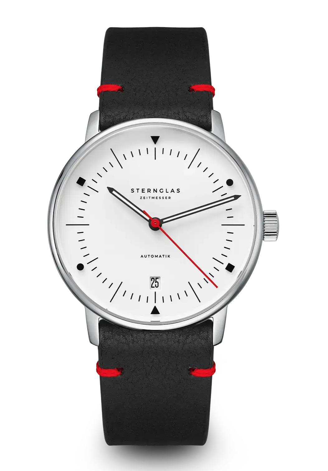 Sternglas Naos Edition Bauhaus X Armbanduhr Rot • Bauhaus-Design • Deutsche Uhrenmarke