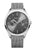 Herren-Uhr Bering: silbernes Gehäuse, dunkles Zifferblatt, Mesh-Armband