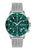 BOSS Admiral Herren-Chronograph mit grünem Zifferblatt, Drehlünette und Mesh-Band