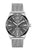 Boss Armbanduhr mit anthrazitfarbenem Zifferblatt, Mineralglas und silbernem Mesh-Armband
