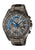 Casio Edifice Herrenuhr mit schwarzem Zifferblatt, blauen Akzenten, Edelstahlarmband
