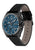 Herren-Chronograph BOSS Grandmaster mit blauem Zifferblatt, schwarzem Gehäuse & Armband
