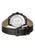 Herrenuhr BOSS mit schwarzem Lederarmband, Gehäuseboden aus Metall
