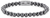 "Hämatitarmband med 6 mm pärlor och lås i rostfritt stål, runda silverfärgade stenar"