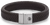 Läderarmband av flätat, mörkbrunt läder med rostfritt stållås