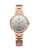 Damur i roséguld med boett i titan, metallarmband och ljus urtavla