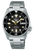 Seiko 5 Sports automatisk armbandsur: svart urtavla, guldfärgade visare, datum