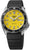 Seiko 5 Sports automatisk klocka med gul urtavla, datumvisning MÅN 6, svart band