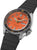 Seiko 5 Sports herrklocka, orange urtavla, svart silikonband, sidovy