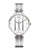 Damur med vit urtavla, boett i titan och metallarmband, safirglas