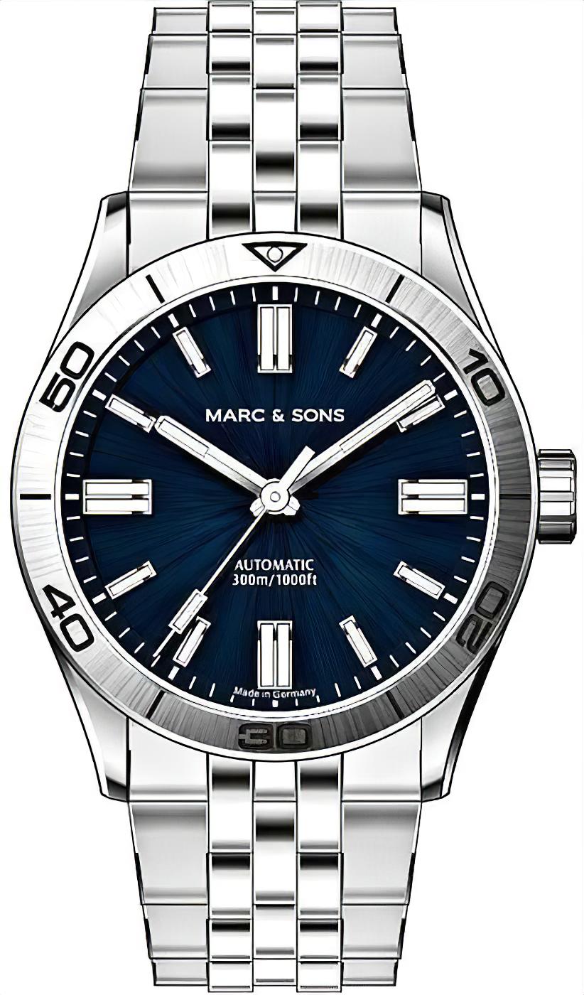 Marc and Sons Elegance MSD-048-2S herrklocka • ETA 2824-2 • Safirglas