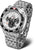 Vostok Europe herrklocka med stållänk, svart urtavla och kronograf-look