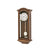 Regulator-Wanduhr in Nussbaum mit weißem Ziffernblatt und Pendelgewicht