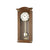 Wanduhr mit Nussbaum-Holzrahmen, rundem Zifferblatt und goldenem Schlagpendel