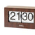AMS Retro T1177 Zegar stołowy / Flip Clock • Wyświetlacz z klapkami • Metal i dekor orzecha włoskiego