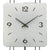 Wanduhr-Zifferblatt in hellem Grau mit Ziffern 12, 9, 3 und 6 sowie AMS.-Logo