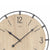 Großansicht Wanduhr: Holzoptik, Metallring, AMs., schwarze Zeiger und Ziffern