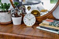 Bordsklocka mässing kvartsklockverk - Hermle Modell: 22986-002100