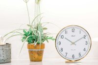 Bordsklocka mässing kvartsklockverk - Hermle Modell: 22986-002100