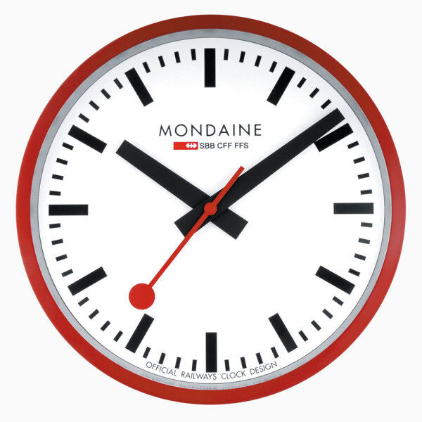 Väggklocka klassisk - Serie: Mondaine Wanduhren - Mondaine Modell: A990.CLOCK.11SBC