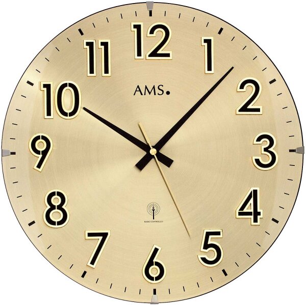 Radiostyrda väggklockor modern diameter 32 cm - AMS Modell: 5974