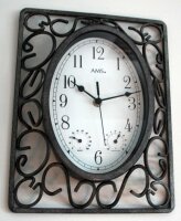 Väggklocka klassisk - vit urtavla - kvartsklockverk - AMS Modell: 9486