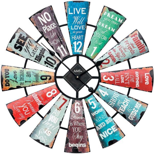 Väggklocka modern XXL 70cm - AMS Modell: 9531