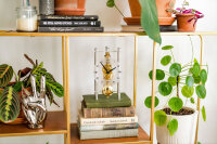 Bordsklocka aluminium skelettverk - Hermle Modell: 23022-X40721