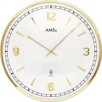 Radiostyrd väggklocka modern boettdiameter 40 cm -...