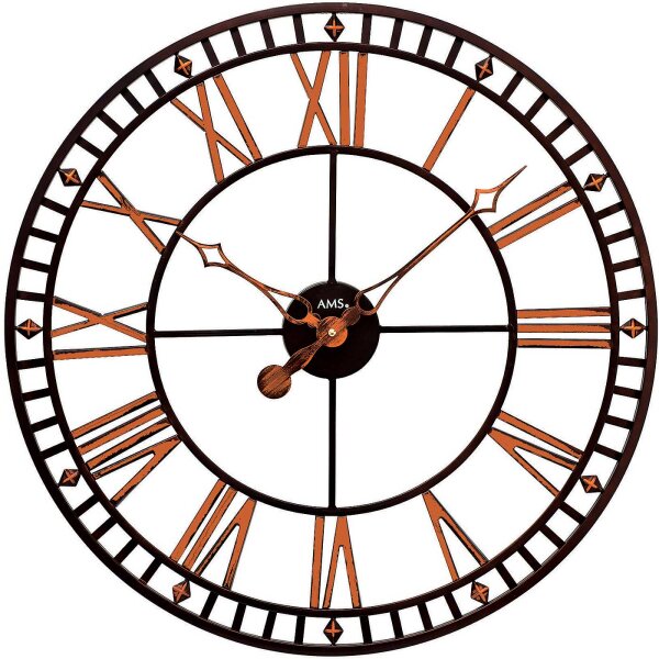 Väggklocka modern tvåfärgad XXL 60cm - AMS Modell: 9536