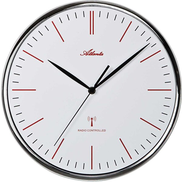Atlana 4494 radiostyrd väggklocka modern diameter 32 cm
