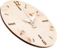 Väggklocka Kultuhr cembratall rund - huamet Modell: CH40-C-01