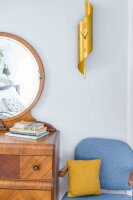 Pendlyklocka guldfärgad kvartsklockverk - Hermle Modell: 70944-X62200