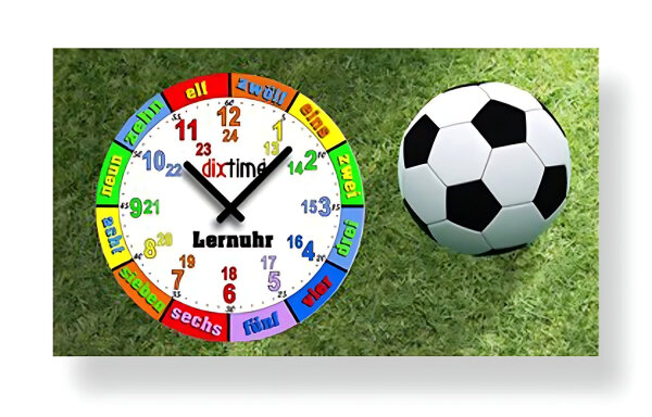 Modern väggklocka i 3D-look läroklocka - Dixtime Modell: 3D-0435