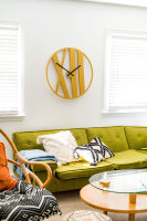 Väggklocka kvartsklockverk guld - Hermle Modell: 30914-X62100