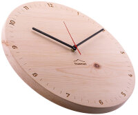 Väggklocka, cembratall, rund - huamet Modell: CH40-A-1806