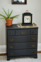 Mekanisk bordsklocka - vintage svart - Hermle Modell: 22915-V80340