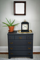 Mekanisk bordsklocka - vintage svart - Hermle Modell: 22915-V80340