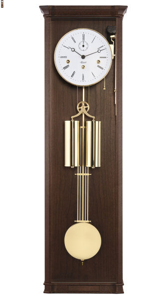 Väggklocka valnöt mässing - Hermle Modell: 71008-030351