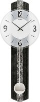 modern pendlyklocka med metallic-yta - AMS Modell: 7486