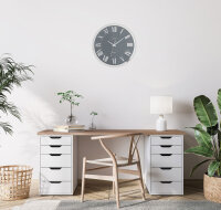 Väggklocka i gråsilver metall - JVD Modell:...