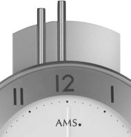 Radiostyrd pendlyklocka silverfärgad modern - AMS Modell: 5266S