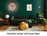 Artvendis 5575B Väggklocka trädgårdsklocka radiostyrd klocka