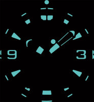 Chirs Benz CB-D200X-Y-MB Herrklocka Dykarklocka - Serie: Depthmeter Digital 200 M